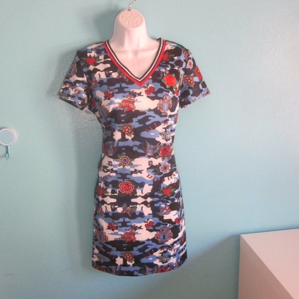 Rosalita McGee Womens Size S Pullover Stretch Shift Dress - Spanish Brand